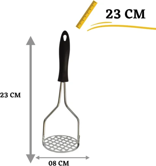 Amassador de Batata e Legumes Inox Manual Ergonômico Amassador Para Purê com Cabo Plástico Anti Calor - Imagem 7