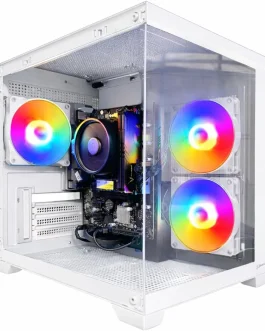 PC GAMER AQUARIO WHITE 5600GT| 16GB RAM| 500GB| RADEON VEGAS 7| GABINETE COM 3 FANS RGB