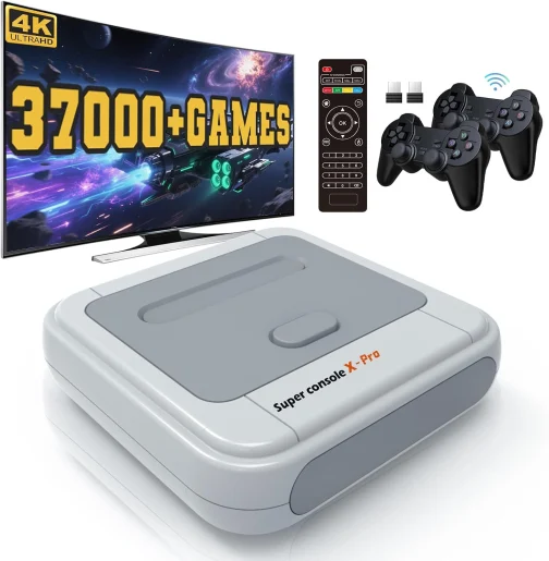 Kinhank Retro Game Console 256GB, Super Console X PRO Built-in 37,000+ Games, Video Game Console for 4K TV HD/AV Output, Wireless 2.4G Controllers - Imagem 2