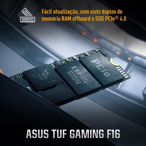 ASUS TUF Gaming F16 Intel Core 5, RTX 4050, 8 GB, 512 GB SSD, KeepOS,16.0'' FHD, Mecha Gray - FX607VU-RL054 - Imagem 6