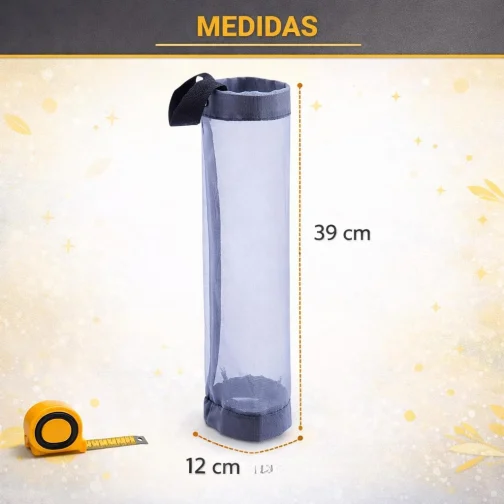 Puxa Saco Organizador Porta Sacolas Plásticas de Cozinha Acessório Prático e Sustentável para Armazenamento Eficiente (Preto) - Imagem 6