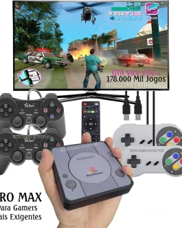 Video Game RetroStation PRO Max + 178 Mil Jogos + 4 Controles + Atualizado