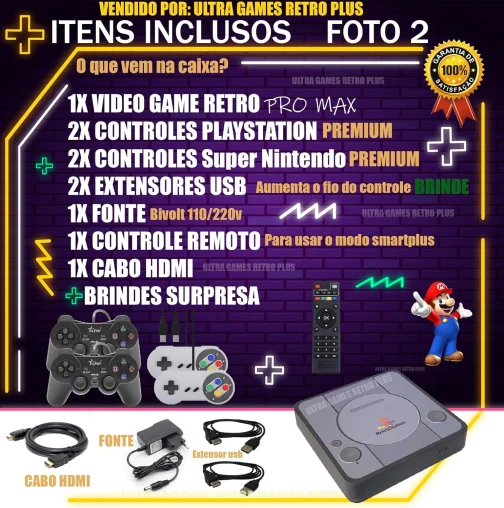 Video Game RetroStation PRO Max + 178 Mil Jogos + 4 Controles + Atualizado - Imagem 3