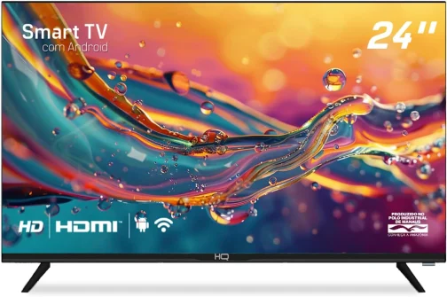 Smart TV HQ 24" HD tela sem bordas Android 12 design slim HQS24NKHM - Imagem 2