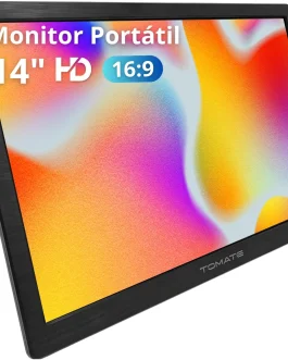 TV Digital Portátil LED 14 Polegadas com Entrada USB, AV, Antena, Fone De Ouvido Monitor Versátil com Tamanho Compacto Entretenimento para Carros, Vans e Demais Transportes