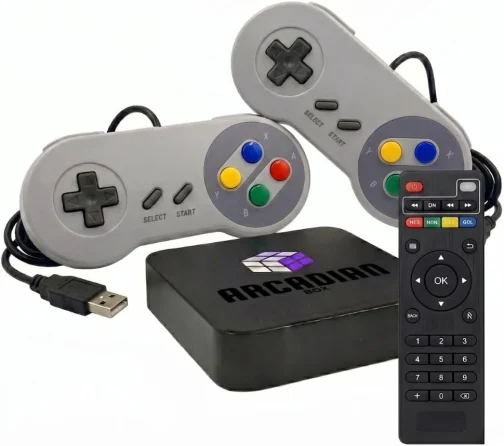 Arcadian Box - Smart TV Box Android & Console Retro Emulador (4K Ultra HD) - Fliperama Arcadian - Imagem 2