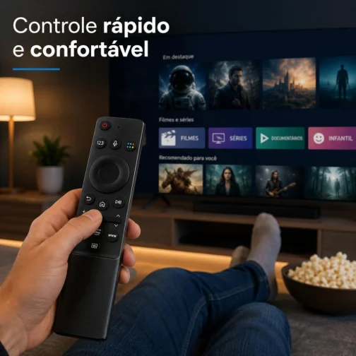 Controle Remoto Premium Compatível com Samsung Smart TV 4K, Crystal, QLED, Neo QLED e OLED – Não Precisa Configurar – Atalhos para Netflix, Prime Video e Apps - Imagem 9