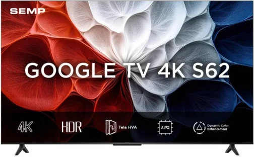 SEMP, Smart TV 4K UHD, 55“, Google TV, Google Assistente, Comando por Voz, Googlecast Integrado, Design Sem Bordas, Dolby Audio, 55S62 - Imagem 2
