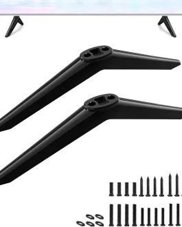 Suporte de base de TV para Westinghouse Smart Roku TV, pernas de suporte de TV para 24 32 40 42 43 50 55 58 65 70 75 polegadas Westinghouse TV – WR24HX2210 WR32HX2019 WR40FX2019 WR43UX4210 WR50UTT 4009 WR75UX4200 com parafusos