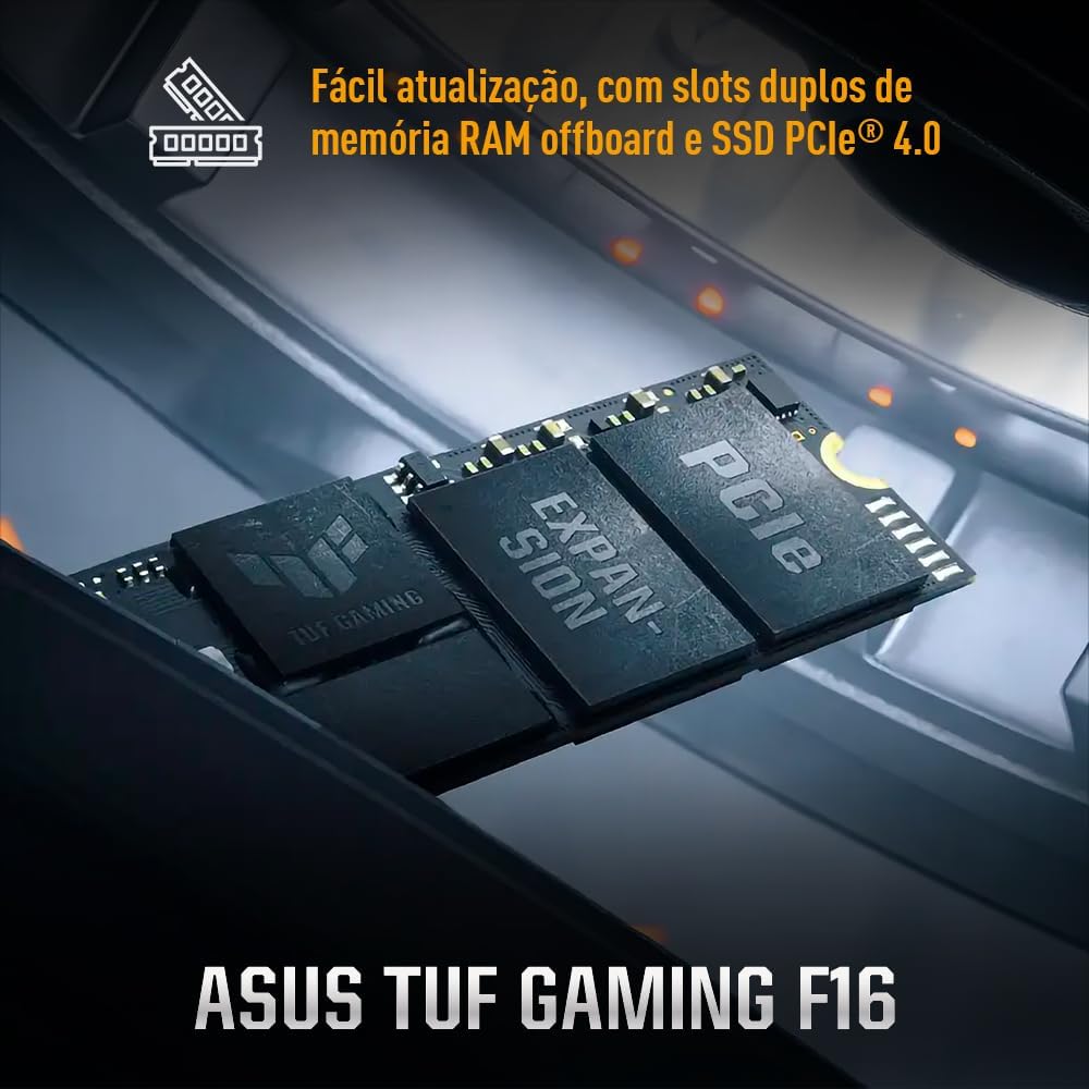 Notebook ASUS TUF Gaming F16 Intel Core 5, RTX 3050, 16 GB, 512 GB SSD, W11 Home,Tela 16.0'' FHD, Mecha Gray - FX607VJ-RL007W - Imagem 7