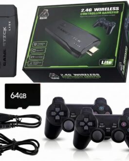 Video Game Retro Game Stick Lite 4K Hdmi 64Gb Com 2 Controles