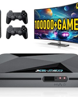 Kinhank 2025 Upgrade Super Console X2 pro with 100000+Games Retro Game Console, Video Game Console with EmuELEC 4.6/Android 9.0 in 1, 2.4G+5G and BT 5.0,2 Gamepad Inside