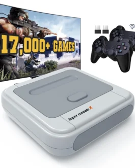 Kinhank Super Console X 256GB, Retro Game Console Built-in 117,000+ Games, Video Game Console Systems for 1080P/720P Output, Compatible with PS1/PSP/MAME/ATARI, WiFi/LAN, 2 Wireless Controllers