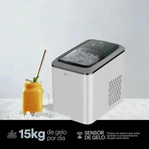 Máquina de Gelo 15kg Eos Ice Compact EMG02I Prata 220V - Imagem 8