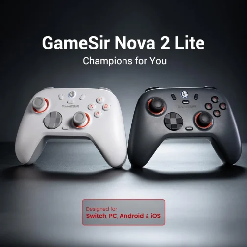 GameSir Nova 2 Lite Controle Sem Fio para PC com Hall Effect nos Analógicos e Gatilhos, 1000Hz 2.4G/Wired, Botões Programáveis – Compatível com PC, Switch, Steam, Android - Cinza Grafite - Imagem 3