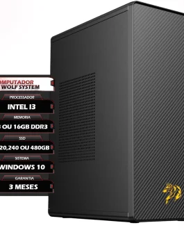 PC Desktop Intel Core i3 3ª Geração, 8GB ou 16GB RAM DDR3, SSD 120GB/240GB/480GB, Windows 11, 4 Portas USB, HDMI, Preto, Torre (120, GB, 8, GB)