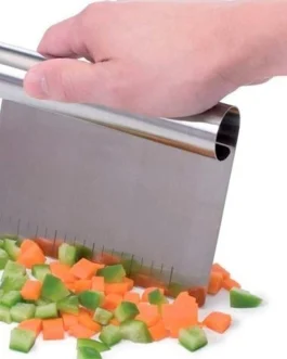 Espátula para Confeitar Mimo Style, Aço Inox, 15 cm x 12 cm, com Régua Medidora, Multiuso para Cortar e Raspar