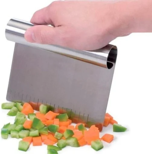 Espátula para Confeitar Mimo Style, Aço Inox, 15 cm x 12 cm, com Régua Medidora, Multiuso para Cortar e Raspar - Imagem 2
