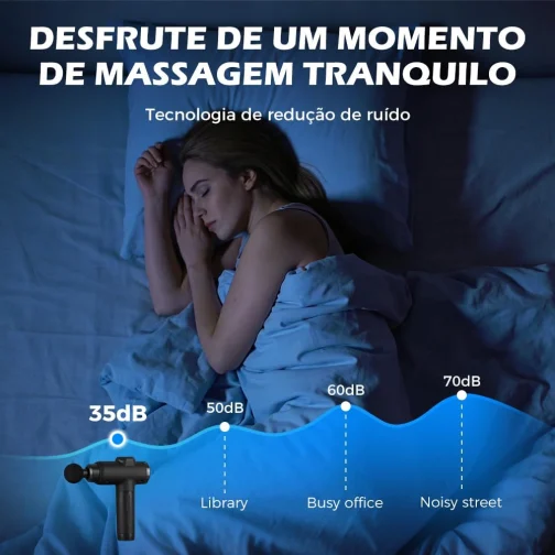 Pistola de Massagem YARUIKE, Massageador Muscular Portátil com 10 Cabeças, 30 Velocidades e Tela LCD, Preto - Imagem 8