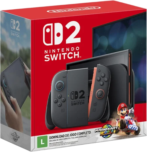 Bundle Nintendo Switch 2 + Jogo Digital Mario Kart World – Modelo Nacional de Tomada - Imagem 2