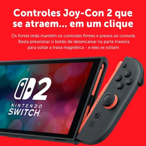 Bundle Nintendo Switch 2 + Jogo Digital Mario Kart World – Modelo Nacional de Tomada - Imagem 8