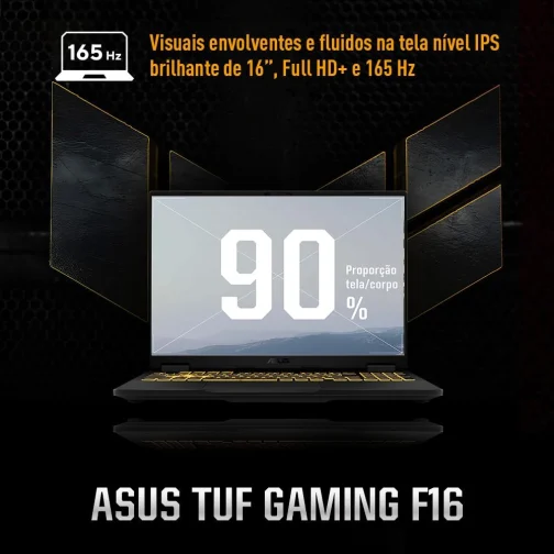 Notebook ASUS TUF Gaming F16, Intel Core i7 RTX 5050, 16 GB, 512 GB SSD, 16.0'' FHD, Jaeger Gray - FX608JHR-RV016W - Imagem 5