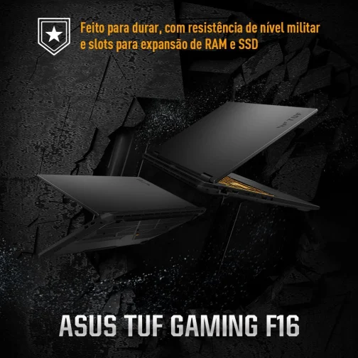 Notebook ASUS TUF Gaming F16, Intel Core i7 RTX 5050, 16 GB, 512 GB SSD, 16.0'' FHD, Jaeger Gray - FX608JHR-RV016W - Imagem 7
