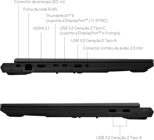 Notebook ASUS TUF Gaming F16, Intel Core i7 RTX 5050, 16 GB, 512 GB SSD, 16.0'' FHD, Jaeger Gray - FX608JHR-RV016W - Imagem 9