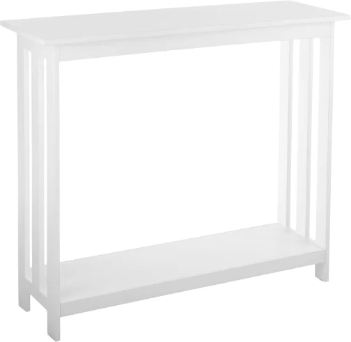 Lavish Home Mesa de console – mesa de entrada estreita de 99 cm x 30 cm – mesa de sofá de 2 camadas com prateleira de armazenamento aberta – mesas de console para entrada, corredor e hall de entrada - Imagem 9