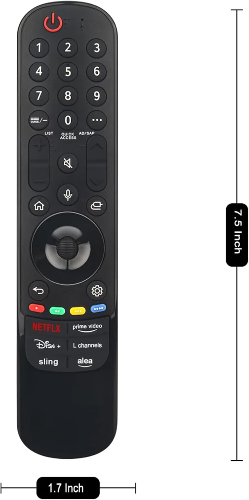 Substituição de voz MR24GA Remote Commander compatível com LG 2024 Smart TV 86QNED90TAA 65UT8000PUA OLED77B4PUA OLED55B4PUA 75UT7590PUA 43UT7590PUA 86UT8000PUA 65UT7570PUB 65UT7590PUB 65UT7590PUA - Imagem 6