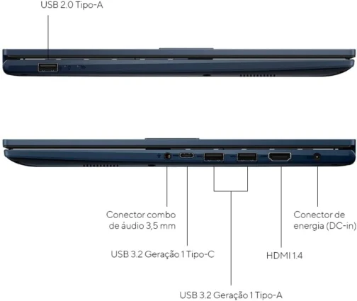 Notebook ASUS Vivobook 15, Intel Core i5, 16 GB, 512 GB SSD W11 Home, 15.6'' FHD, Quiet Blue -X1504VA-NJ1745W - Imagem 13