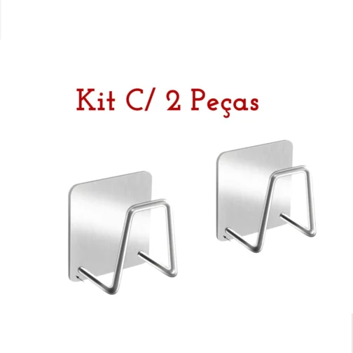 Suporte de Esponja Gancho Pia Aço Inox Louça Cozinha Com 2 unidades - Imagem 3