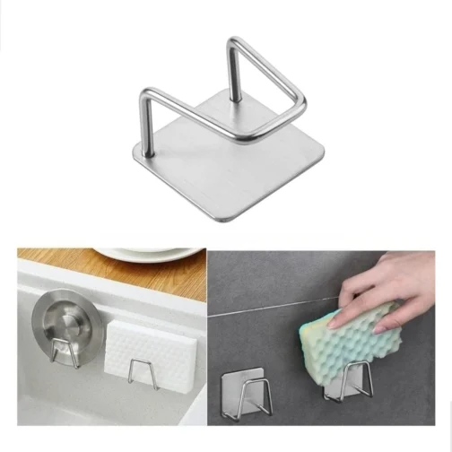 Suporte de Esponja Gancho Pia Aço Inox Louça Cozinha Com 2 unidades - Imagem 6