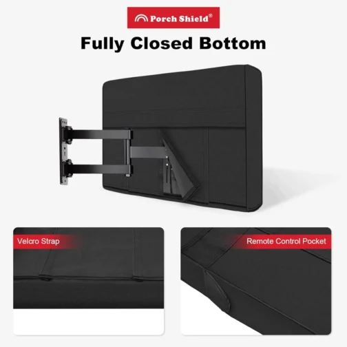 Protetor universal de TV para ambientes externos da Porch Shield para LCD, LED, tela plana de TV Plasma, compatível com suportes de parede, Preto, 40"- 43" - Imagem 5