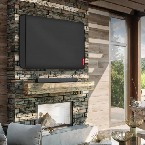 Protetor universal de TV para ambientes externos da Porch Shield para LCD, LED, tela plana de TV Plasma, compatível com suportes de parede, Preto, 40"- 43" - Imagem 9