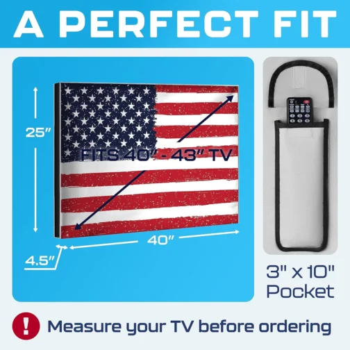 Garnetics Capa de TV externa 43 polegadas à prova d'água e à prova de intempéries | Gabinete de TV ao ar livre | Protetor de tela de TV Smart Shield para TV externa | Capa para mudança | Protetores de - Imagem 3