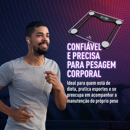 Balança Digital Corporal Body Fit Banheiro até 180kg - Relaxmedic - Imagem 5