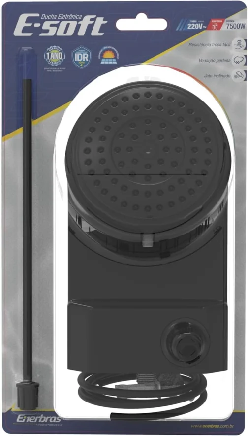 Enerbras Ducha eletrônica 7500W 220V E- Soft Preta - Imagem 3