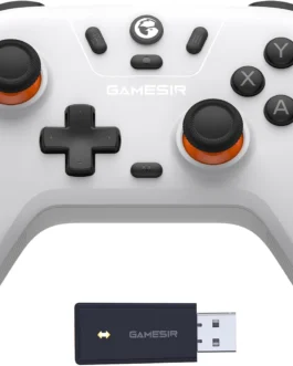 Controlador sem fio GameSir Nova Lite 2.4g para PC com Windows, iPhone, Android, Switch e Steam Deck, Controle Bluetooth Gamepad com gatilho de efeito Hall, Turbo, vibração Rumble(Nova Lite(Branco))