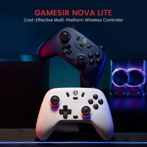 Controlador sem fio GameSir Nova Lite 2.4g para PC com Windows, iPhone, Android, Switch e Steam Deck, Controle Bluetooth Gamepad com gatilho de efeito Hall, Turbo, vibração Rumble(Nova Lite(Branco)) - Imagem 3