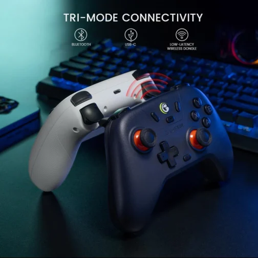 Controlador sem fio GameSir Nova Lite 2.4g para PC com Windows, iPhone, Android, Switch e Steam Deck, Controle Bluetooth Gamepad com gatilho de efeito Hall, Turbo, vibração Rumble(Nova Lite(Branco)) - Imagem 6