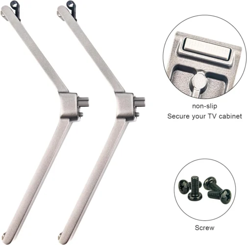 Suporte para TV 43C350U 43C350KU Suporte de mesa compatível com Toshiba 43 polegadas 4K UHD Smart TV modelo 43C350U 43C350KU 43C350U0002, suporte de TV para TV Hisense de 43 polegadas 43C350U, - Imagem 4
