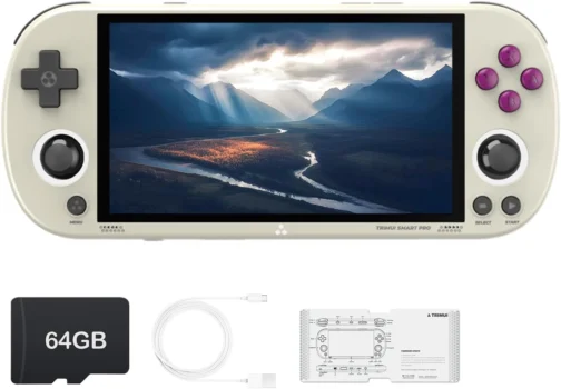Trimui Smart Pro Handheld Game Console 4.96-Inches Display Game Console, Linux System with Allwinner A133P Processor Built-in 64G TF Card Gray - Imagem 2