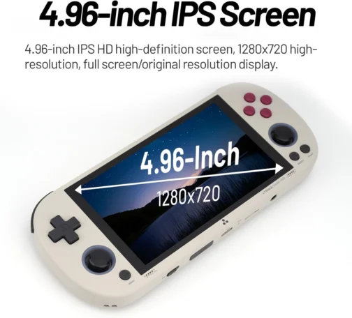 Trimui Smart Pro Handheld Game Console 4.96-Inches Display Game Console, Linux System with Allwinner A133P Processor Built-in 64G TF Card Gray - Imagem 3