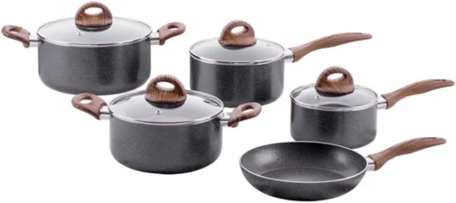Brinox - Jogo de Panelas Antiaderente Ceramic Life 5 Peças com Fundo de Indução Smart Plus - Granito - Imagem 10