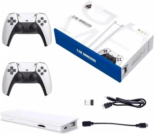 Video Game Retrô, Console, Stick Hdmi Com 2 Controles Sem Fio, Branco, Infantil, Mais de 20 mil Jogos, Diversão, Nostalgia, Brinquedo, Para Crianças - Imagem 2