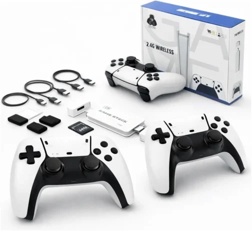 Video Game Retrô, Console, Stick Hdmi Com 2 Controles Sem Fio, Branco, Infantil, Mais de 20 mil Jogos, Diversão, Nostalgia, Brinquedo, Para Crianças - Imagem 9
