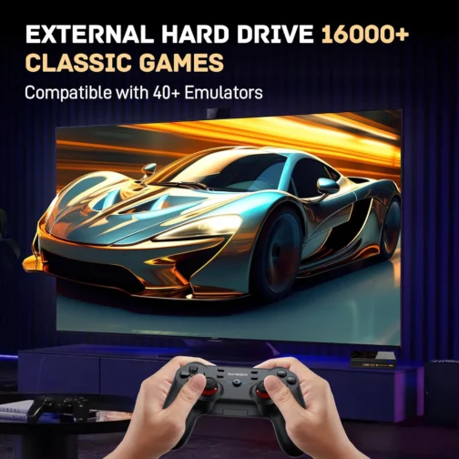 Kinhank Super Console X5 Pro Retro Gaming Com Mais De 16.000 Jogos, Sistema Operacional Android 12.0, Rockchip Rk3588S, Emulador Console, Saída 8K Uhd, Wi-Fi 6, Bt 5.0, Av1, Sata 3.1, Gigabit Ethern - Imagem 3