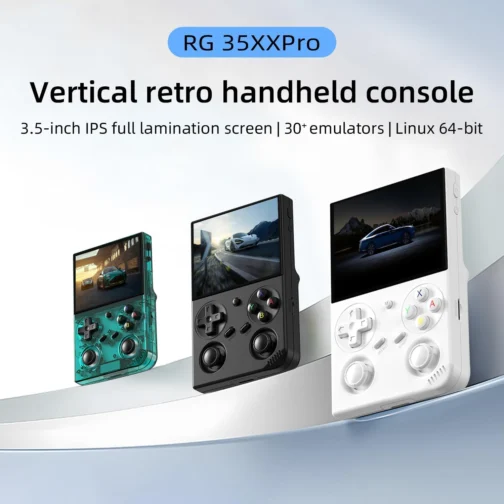 Voacle Console de Jogos Portátil Retrô Anbernic Rg35Xx Pro, Rg 35Xxpro com Suporte para Saída Hdmi, Wi-Fi 5G, Bluetooth 4.2, Tela Ips de 3,5", Sistema Linux Pré-Instalado com 4353 Jogos e Bateria - Imagem 3