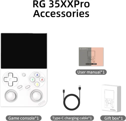 Voacle Console de Jogos Portátil Retrô Anbernic Rg35Xx Pro, Rg 35Xxpro com Suporte para Saída Hdmi, Wi-Fi 5G, Bluetooth 4.2, Tela Ips de 3,5", Sistema Linux Pré-Instalado com 4353 Jogos e Bateria - Imagem 8